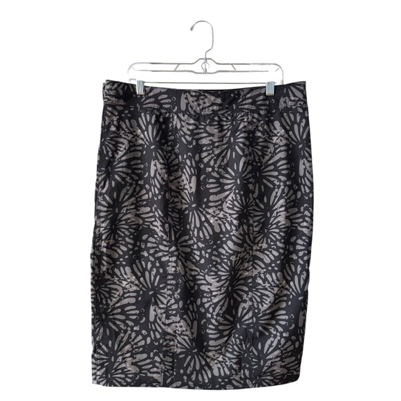 RipSkirt Hawaii Shibori Butterfly Wrap Skirt Size LG Charcoal Beach Vacation - Picture 3 of 14